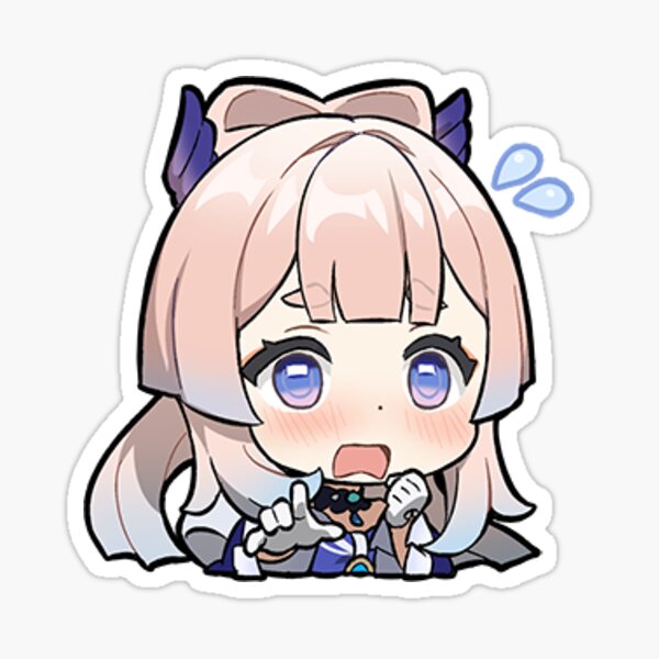 Sangonomiya Kokomi chibi sticker; shy; shock - Genshin Impact ...