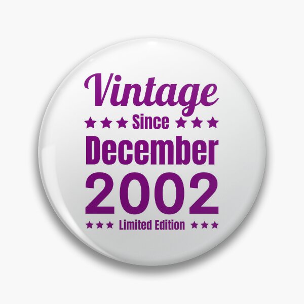 Item preview, Vintage Since December 2002 - White Purple Retro Typography | Born In 2002 designed and sold by Delandor.