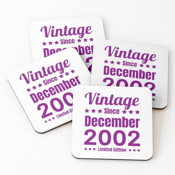 Item preview, Vintage Since December 2002 - White Purple Retro Typography | Born In 2002 designed and sold by Delandor.