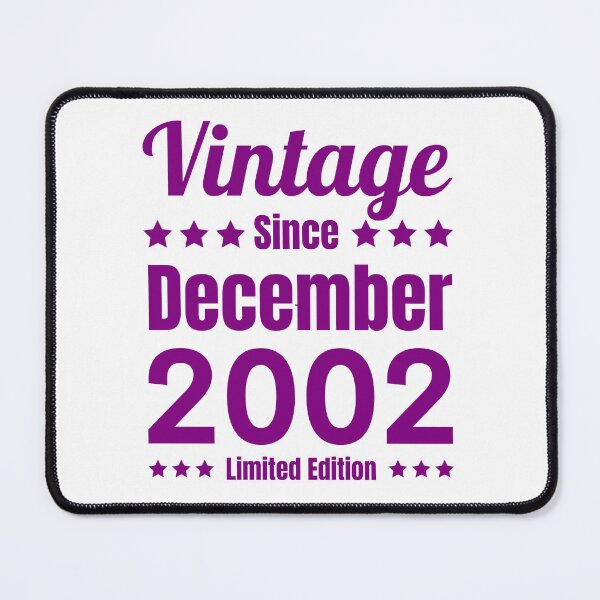 Item preview, Vintage Since December 2002 - White Purple Retro Typography | Born In 2002 designed and sold by Delandor.