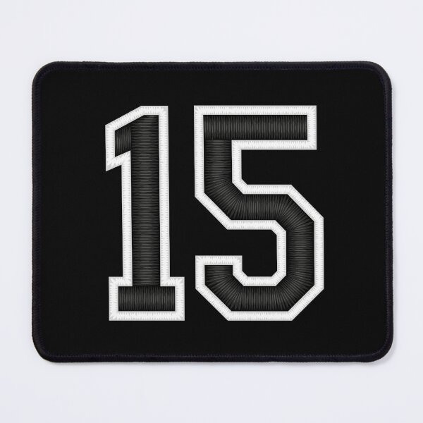 Item preview, 15 Black Jersey Sports Number fifteen Football 15 designed and sold by elhefe.