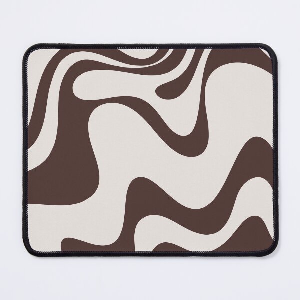 Item preview, Retro Liquid Swirl Abstract Pattern 3 in Brown and Cream designed and sold by kierkegaard.