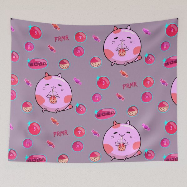 Item preview, Cute Chubby Cat drinking boba milk  designed and sold by lazarosdesign.