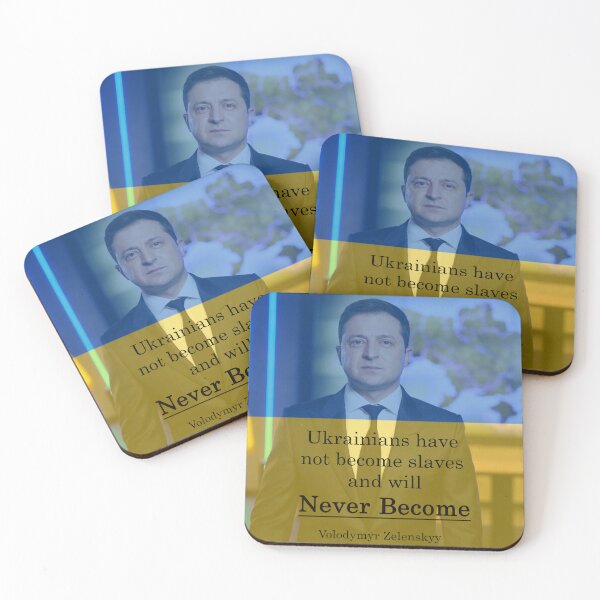 Item preview, Volodymyr Zelenskyy "Ukrainians have not become slaves and will never become" designed and sold by Darkstar1512.