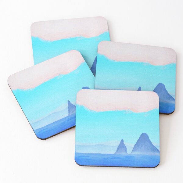 Item preview, GLASSHOUSE MOUNTAINS FROM SEA designed and sold by NarellePerroux.