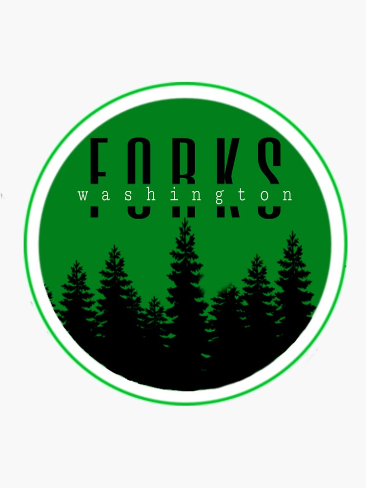 "Forks, Washington " Sticker by ngbluedesig Redbubble