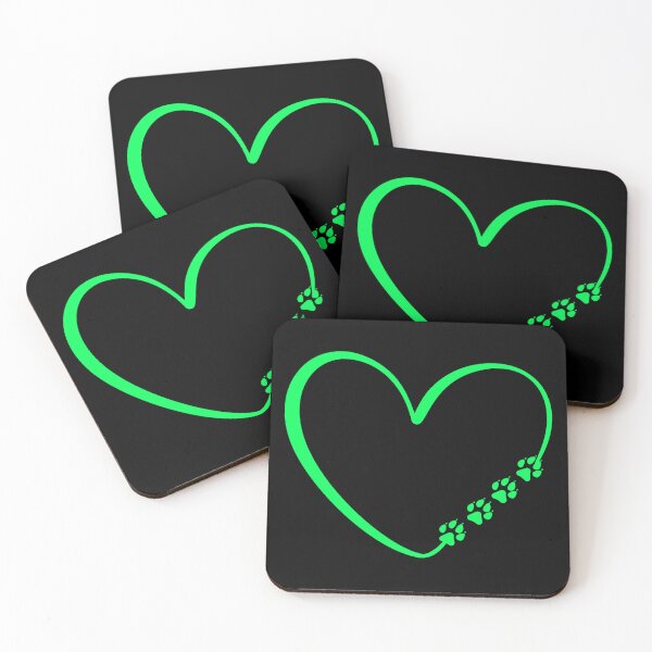 Item preview, Dog Paws Green Heart Valentine's Day designed and sold by Astralia.