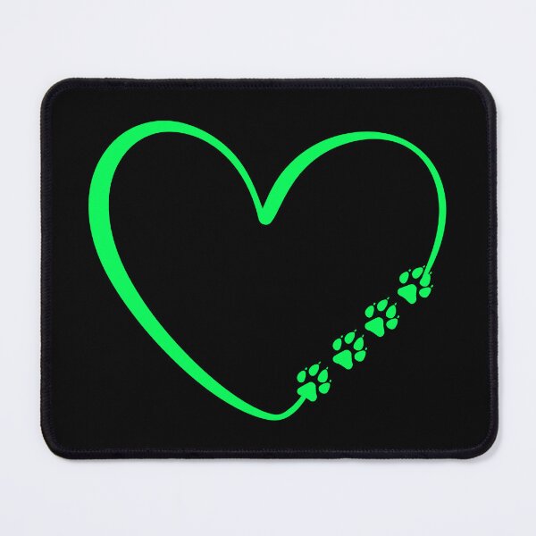 Item preview, Dog Paws Green Heart Valentine's Day designed and sold by Astralia.