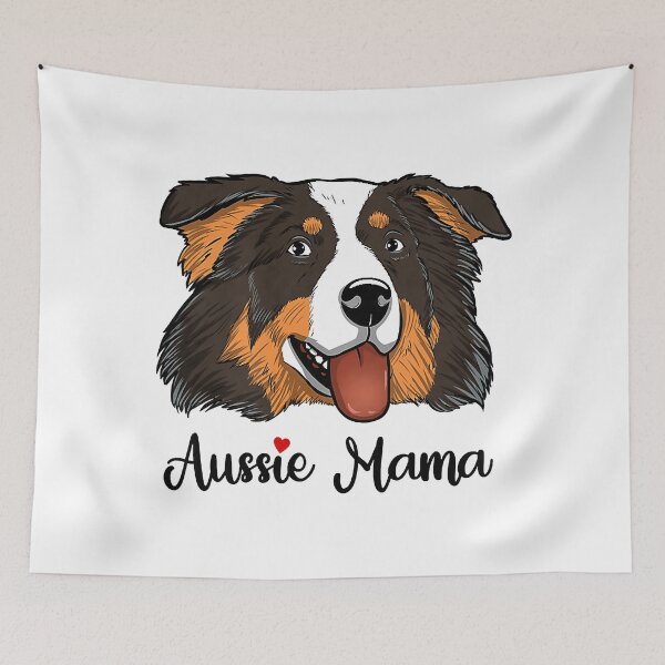 Artikelvorschau, Damen Schwarz Tri Mom Herz Australian Shepherd Mom Aussie Mama Premium entworfen und verkauft von KendySancho.