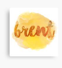 BRENT Yellow Metal Print