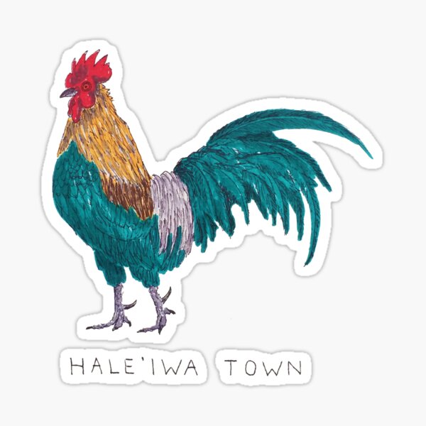 Hale'iwa Town Chicken Sticker