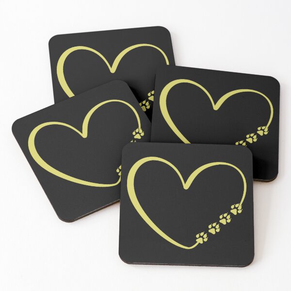 Item preview, Dog Paws Heart Gold Valentine's Day designed and sold by Astralia.