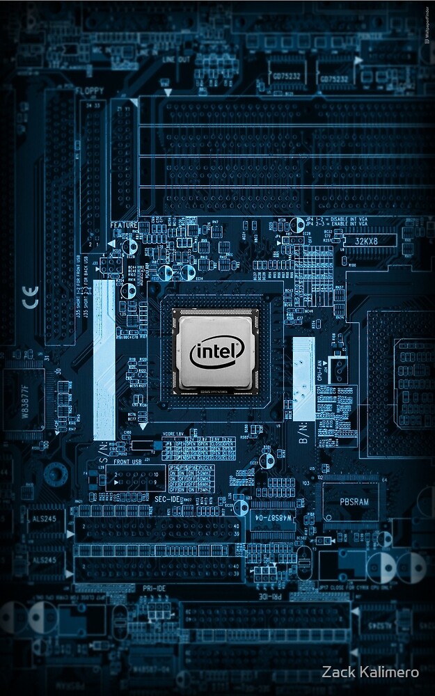 "Intel Motherboard" by Zack Kalimero Redbubble