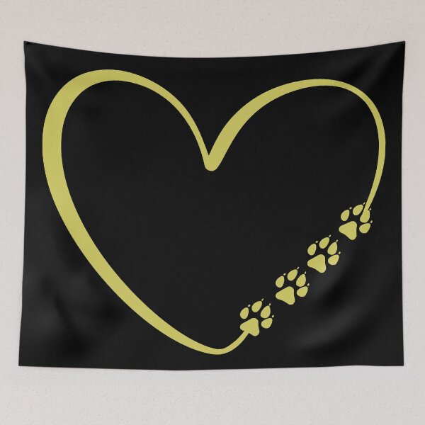 Item preview, Dog Paws Heart Gold Valentine's Day designed and sold by Astralia.