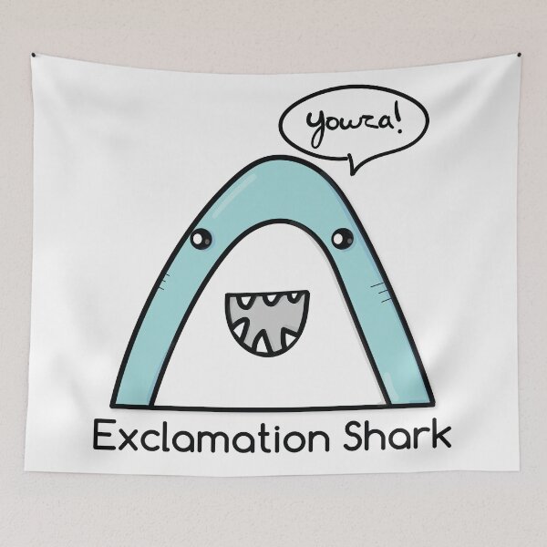 Aperçu de l'œuvre Exclamation Shark créée et vendue par biteablelion.