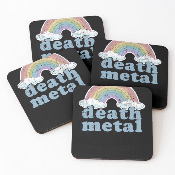Item preview, DEATH METAL Rainbow Funny Retro Vintage Rock Music Metalhead designed and sold by rileyamiy.