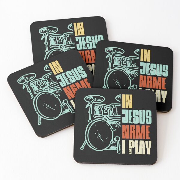 Item preview, Jesus Name I Play Drums God Drumming Music Christian Drummer designed and sold by fostebris.