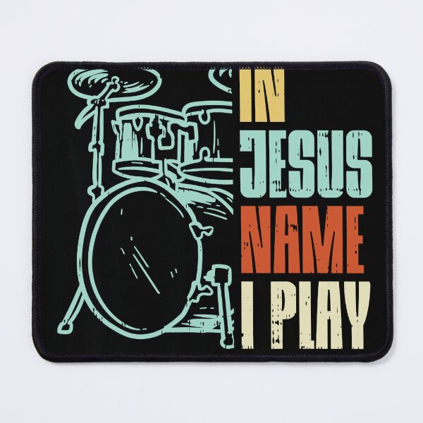 Item preview, Jesus Name I Play Drums God Drumming Music Christian Drummer designed and sold by fostebris.
