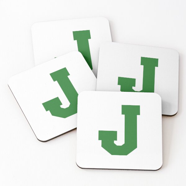 Item preview, Alphabet, Green J, Sports letter J designed and sold by TheCultStuff.