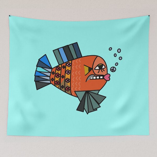 Item preview, Open mind - Picassian fish designed and sold by Polyxz.