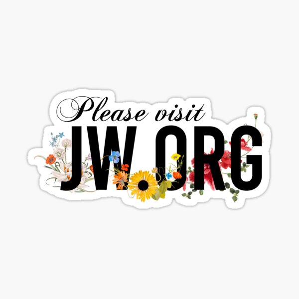 Veuillez visiter JW.ORG Sticker fini brillant