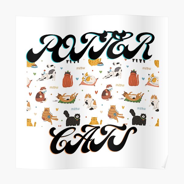 Potter cats harry tshirt Poster
