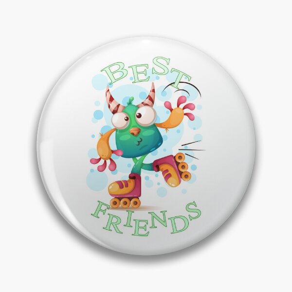 Item preview, Best Friends Roller Skating Monster Cartoon designed and sold by aventi24.