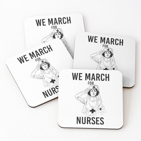 Item preview, We March for Nurses - Simple Monochrome Nurse Salute designed and sold by Amazing Arts Designs.