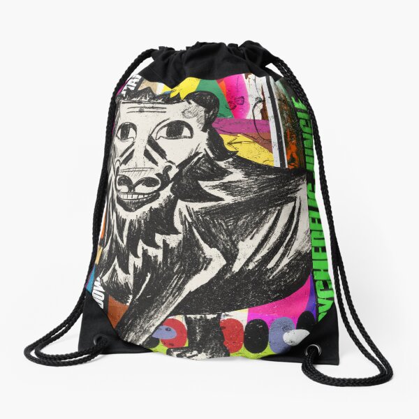 Psychedelic jungle Drawstring Bag