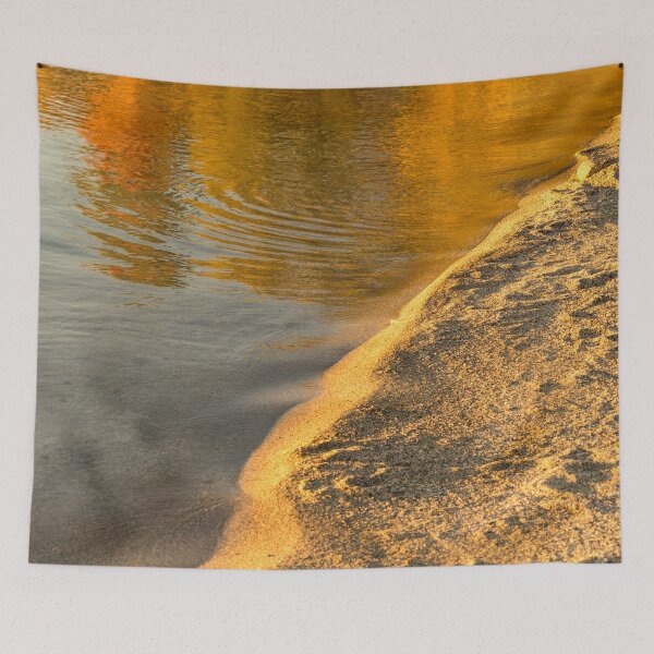 Item preview, Autumnal Silks - Jewel Tone Wavelets and Ripplets at the Beach designed and sold by Georgia Mizuleva.