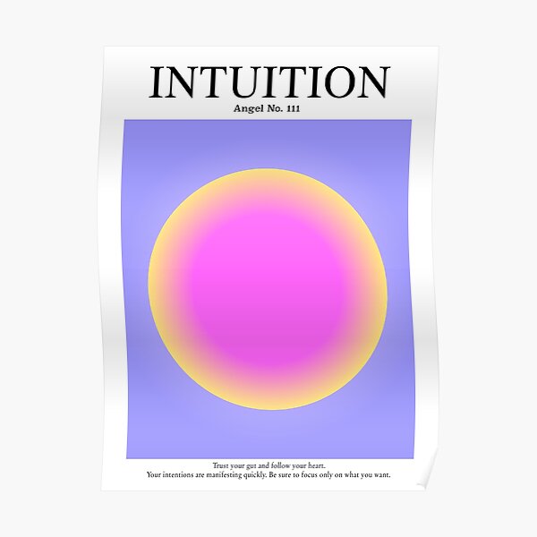Gradient Angel Numbers: Angel Number 111 - Intuition (Purple & Pink) Poster