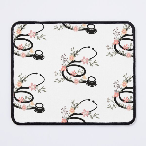 Item preview, Black stethoscope with flowers  designed and sold by Preslava Genova.