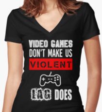 VIDEO GAMES Women's Fitted V-Neck T-Shirt