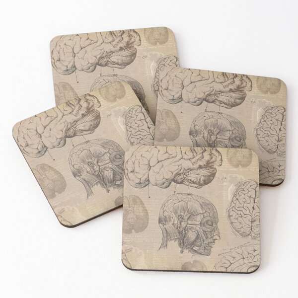 Item preview, Vintage brain medical anatomy line drawing design. designed and sold by madhatdesigns.