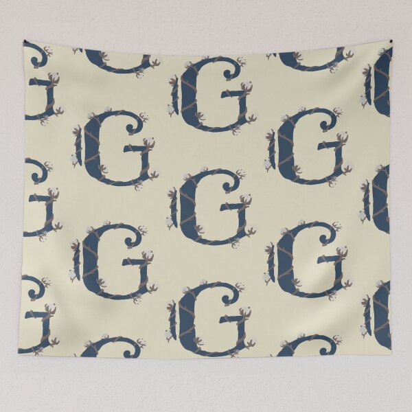 Item preview, Cotton monogram letter G designed and sold by Maelyn-Couch.