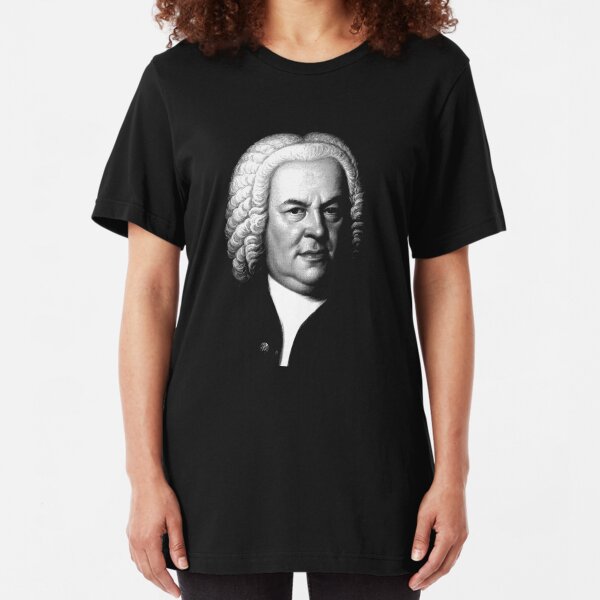 Johann Sebastian Bach, Perhaps the Greatest Composer Ever Slim Fit T-Shirt