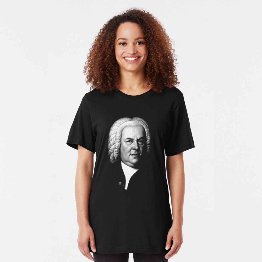Johann Sebastian Bach, Perhaps the Greatest Composer Ever Slim Fit T-Shirt
