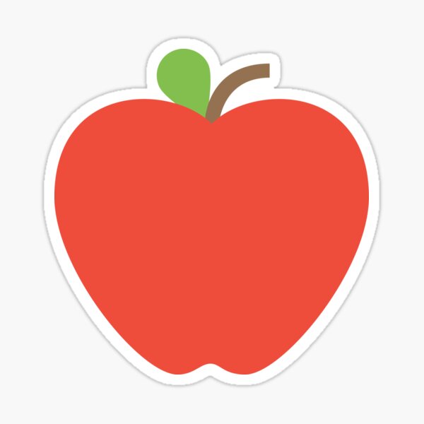 Sticker red apple 