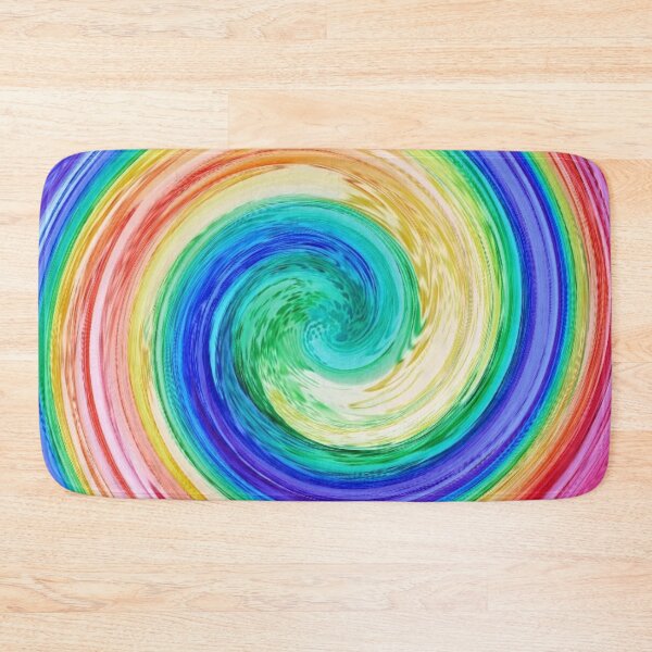 Item preview, Abstract swirl funky pattern in happy rainbow colors designed and sold by Designbyfia.