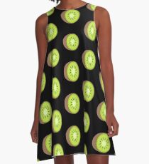 Emoji Kiwi Fruit A-Line Dress
