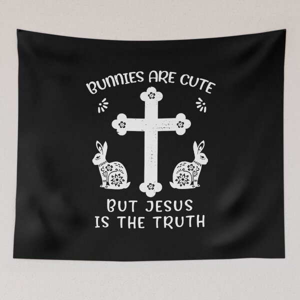 Item preview, Easter Funny Sayings Jesus Cross Hare Gift designed and sold by Kuma518.