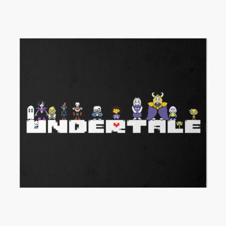 Undertale Video Game Main Characters Funny Design | Art Board Print