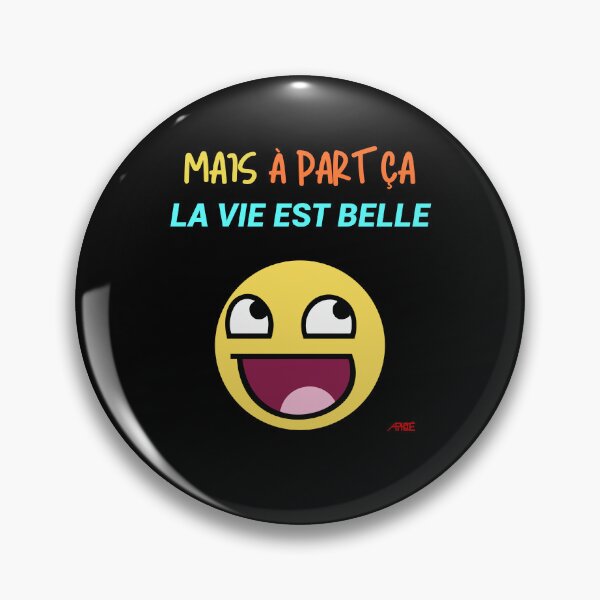Artikelvorschau, Aber abgesehen davon ist das Leben gut - lachender Smiley - lustiges, optimistisches und positives T-Shirt T-Shirt entworfen und verkauft von Apikoedesign.