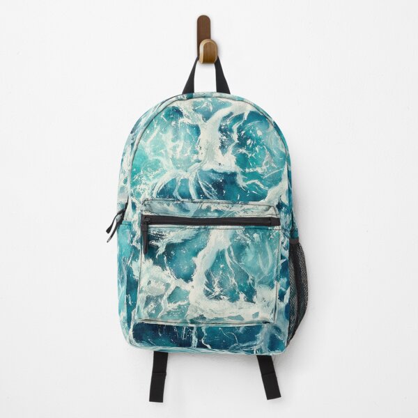 Item preview, Watercolor abstract blue sea waves foam designed and sold by Katenaz.