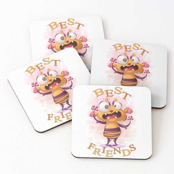 Item preview, Best Friends Cute Bee Monster Cartoon designed and sold by aventi24.