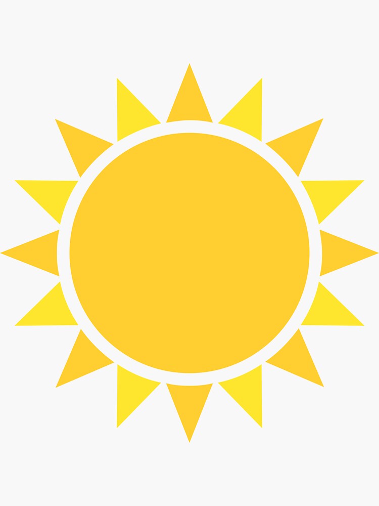 "Emoji Sun, Weather" Sticker for Sale by roarr | Redbubble
