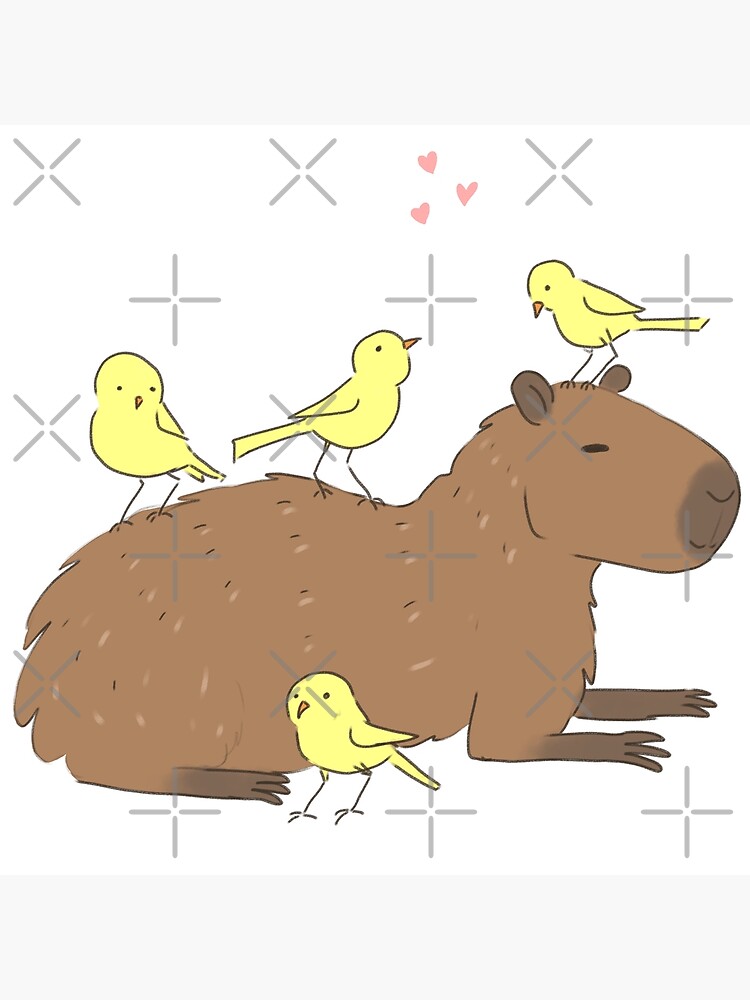 Capybara cute pattern - cartoon capybara illustration pack Poster for Sale  by Yarafantasyart