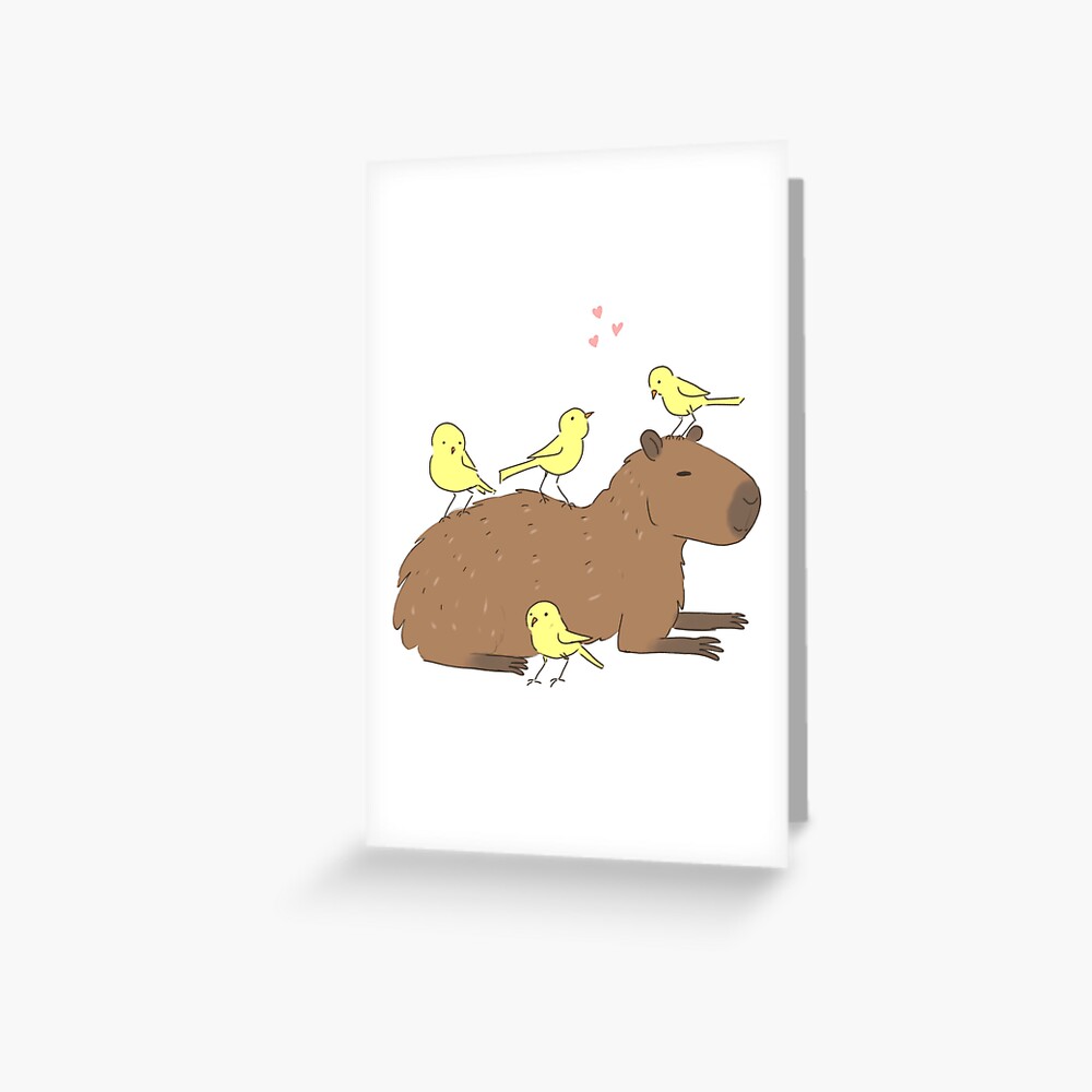 1 Carte De Vœux – Capybara Rainbow Space Purple Girls Cute Animal Sister Friend Girlfriend Gift #0283