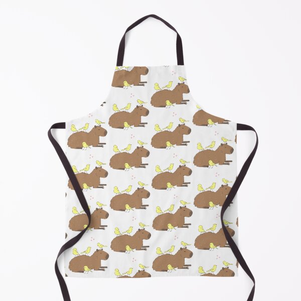 Item preview, capybara with birds friends- a cute cartoon capybara chilling designed and sold by Yarafantasyart.