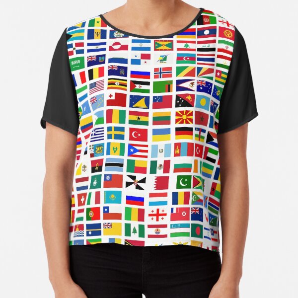 Flags of the world Chiffon Top